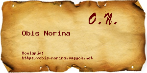 Obis Norina névjegykártya